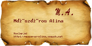 Mészáros Alina névjegykártya